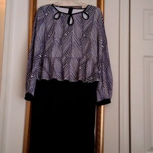 Blk/Wht Dress. Size L